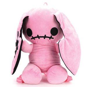 SPOOKYVILLE CRITTERS - Naughty Bunny Pink Plush Backpack